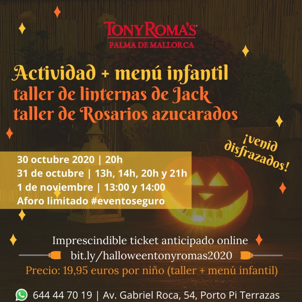 Taller infantil con menú Halloween