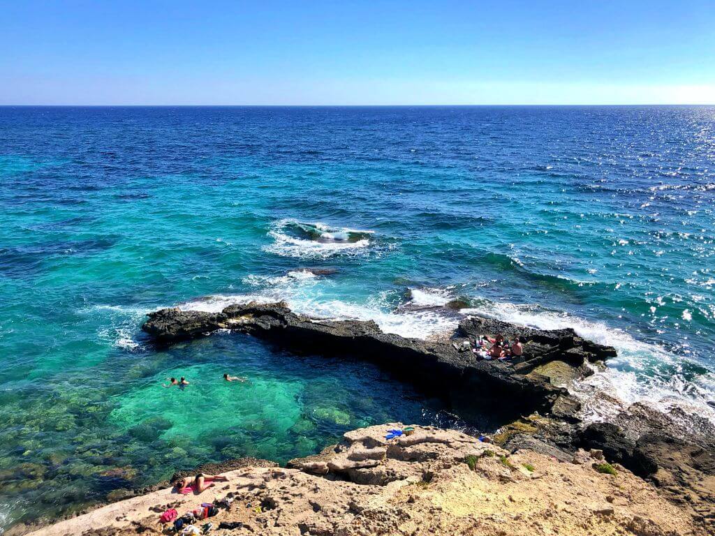 Piscinas naturales en la zona del Delta de Llucmajor