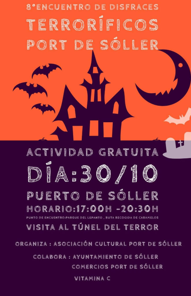 encuentro de disfraces terroríficos en el Port de Sóller