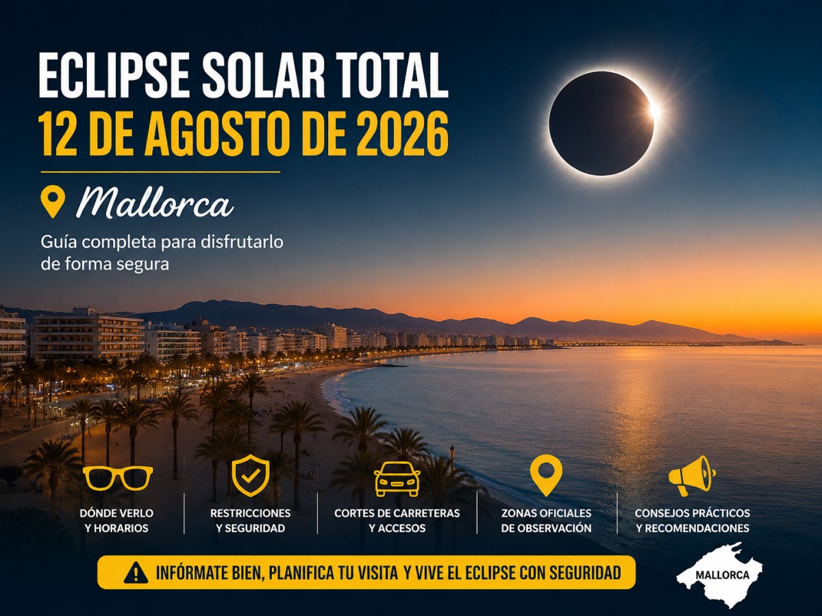 Eclipse solar en Mallorca 2026: guía completa con horarios, mejores lugares y consejos
